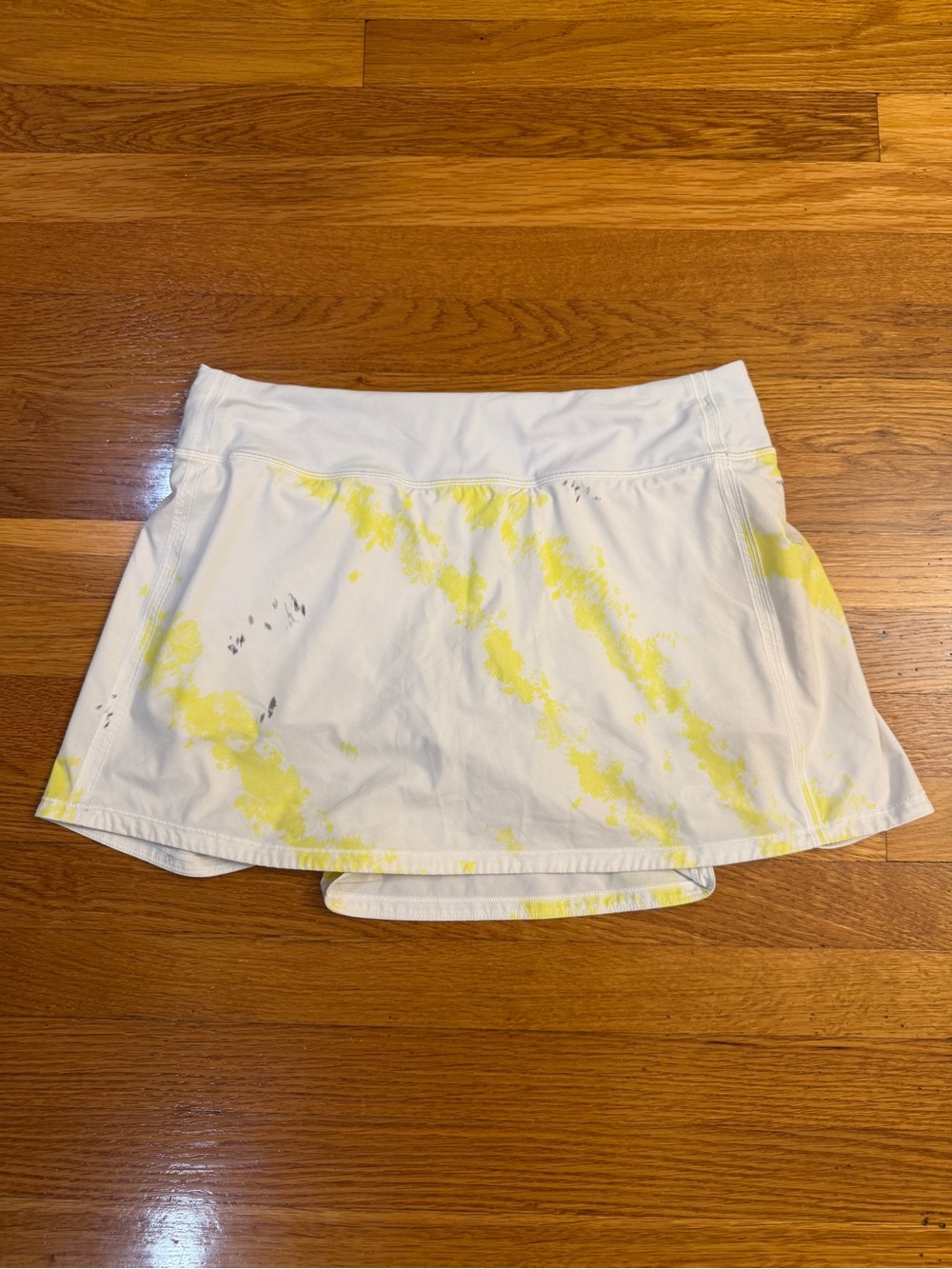 Lululemon Pace Rival Mid-Rise Skirt *Long Cross Court Wash Electric Lemon SZ 8